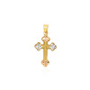 14k Tri Color Gold Cross Pendant