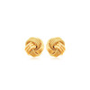 10k Yellow Gold Love Knot with Ridge Texture Earrings