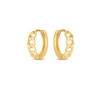 14k Yellow Gold Curb Huggie Hoop
