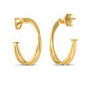 14k Yellow Gold Large Crossover Hoops