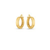 14k Yellow Gold Textured Huggie Hoops(3x10mm)