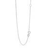 14k White Gold Adjustable Cable Chain 1.1mm