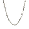 3.0mm Sterling Silver Rhodium Plated Round Box Chain