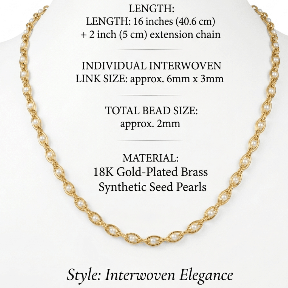 Elegant French Pearl Necklace for Women, 18K Gold Tone Copper Geometric Pendant Necklace, Retro Fashion Jewelry Gift