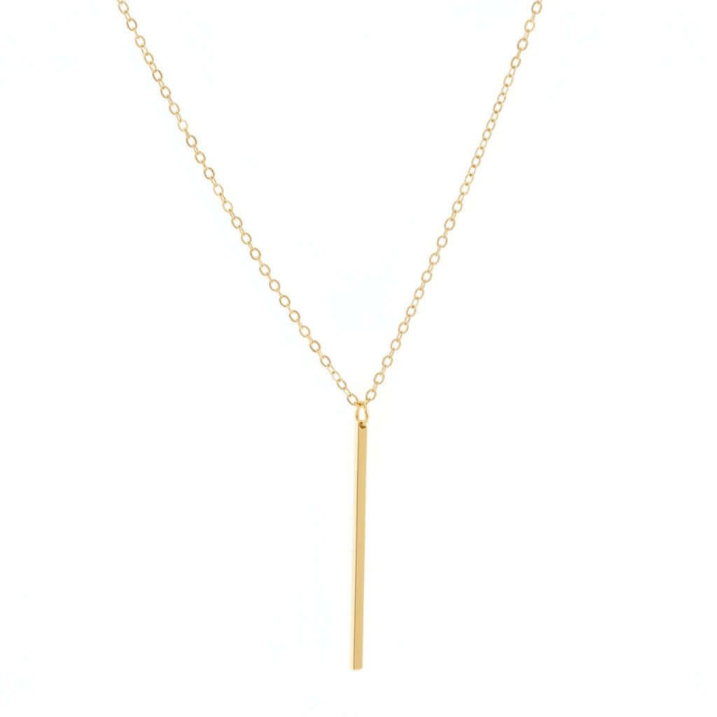 Soul Alignment Necklace for Men & Women, Minimalist Vertical Bar Pendant Necklace, Gold Fashion Jewelry