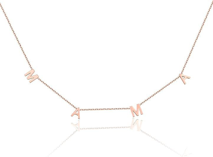 Mama Necklace for Women, 14K Gold Plated Dainty Mom Necklace Non Tarnish Jewelry for Mama, Mother Gifts for New Mom, First Time Mommy Gifts