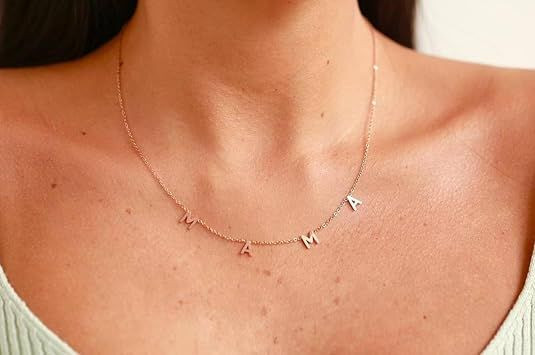 Mama Necklace for Women, 14K Gold Plated Dainty Mom Necklace Non Tarnish Jewelry for Mama, Mother Gifts for New Mom, First Time Mommy Gifts