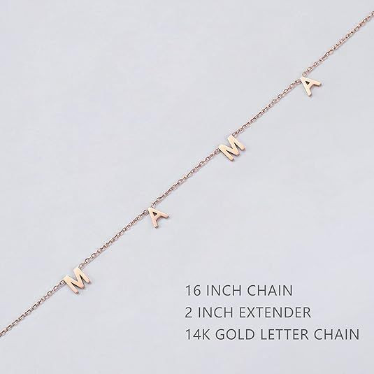 Mama Necklace for Women, 14K Gold Plated Dainty Mom Necklace Non Tarnish Jewelry for Mama, Mother Gifts for New Mom, First Time Mommy Gifts