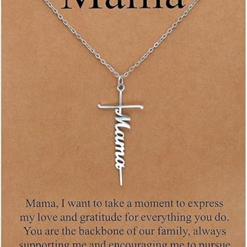 Faith Cross Pendant Necklace for Women Religious Christian Jewelry Mother's Day Gifts for Women