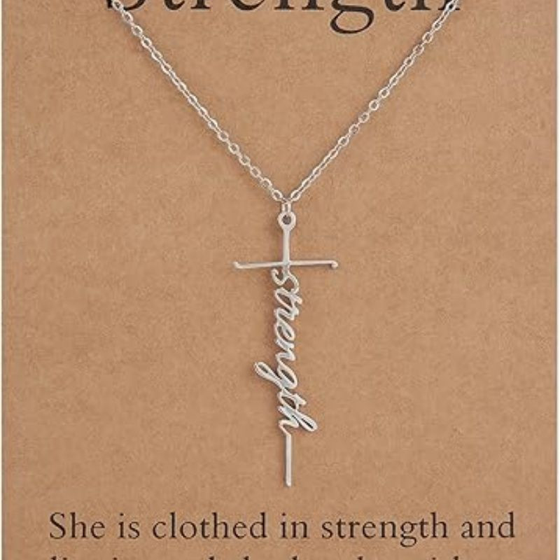 Faith Cross Pendant Necklace for Women Religious Christian Jewelry Mother's Day Gifts for Women