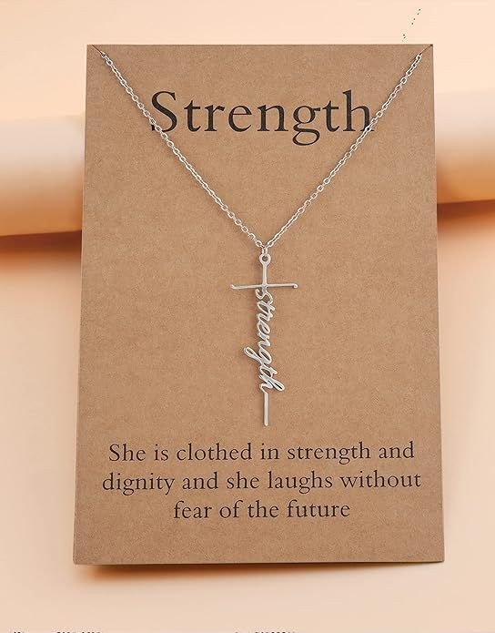 Faith Cross Pendant Necklace for Women Religious Christian Jewelry Mother's Day Gifts for Women