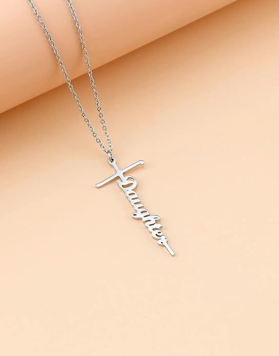 Faith Cross Pendant Necklace for Women Religious Christian Jewelry Mother's Day Gifts for Women