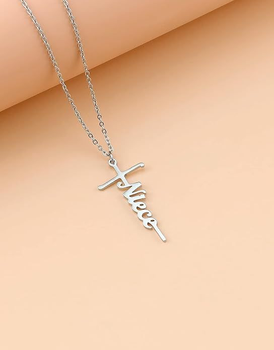 Faith Cross Pendant Necklace for Women Religious Christian Jewelry Mother's Day Gifts for Women
