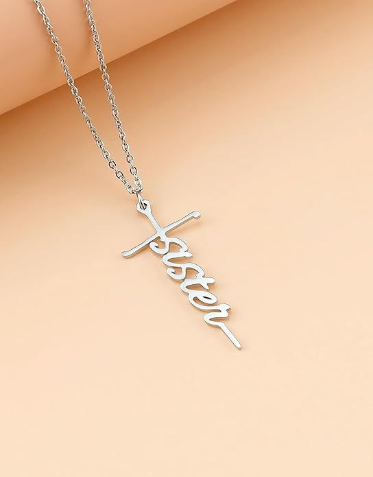 Faith Cross Pendant Necklace for Women Religious Christian Jewelry Mother's Day Gifts for Women