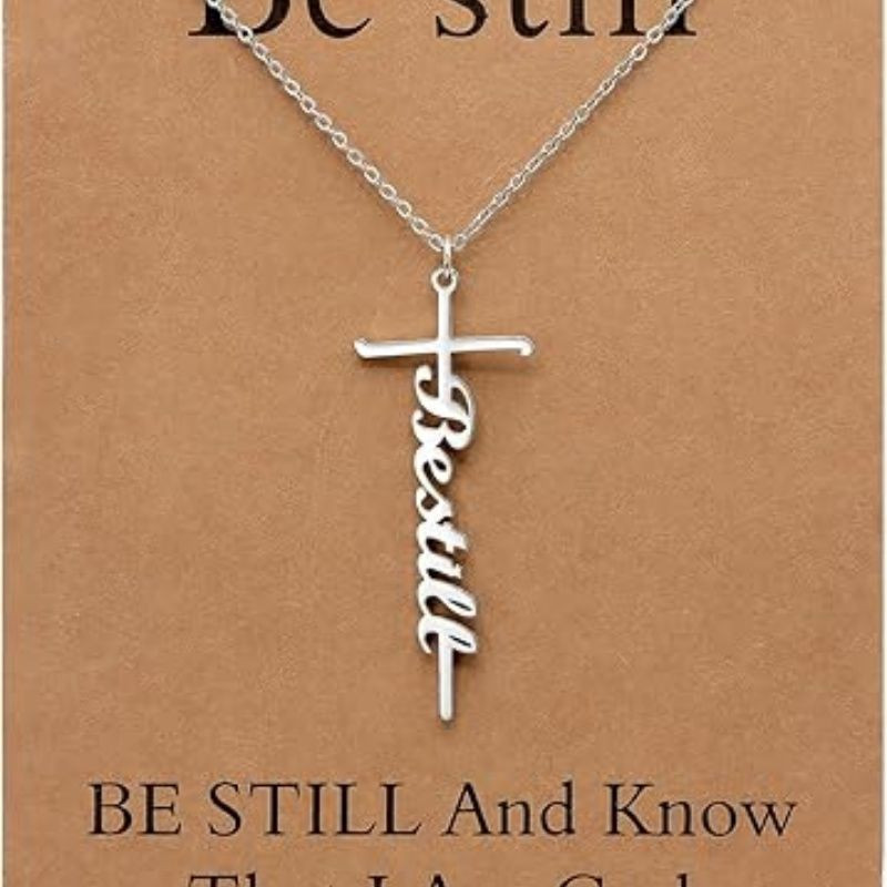 Faith Cross Pendant Necklace for Women Religious Christian Jewelry Mother's Day Gifts for Women