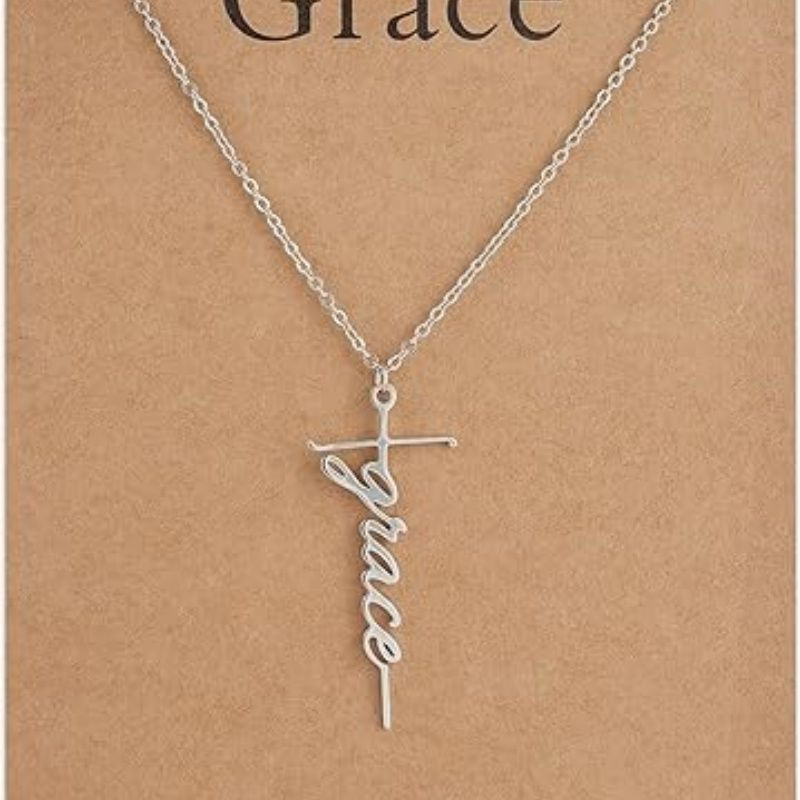 Faith Cross Pendant Necklace for Women Religious Christian Jewelry Mother's Day Gifts for Women