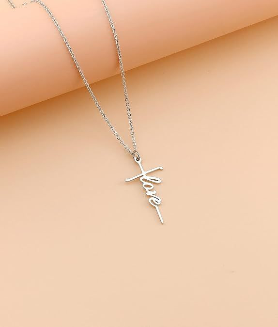 Faith Cross Pendant Necklace for Women Religious Christian Jewelry Mother's Day Gifts for Women