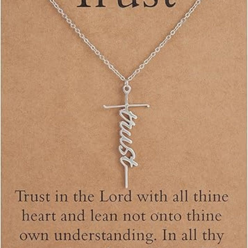 Faith Cross Pendant Necklace for Women Religious Christian Jewelry Mother's Day Gifts for Women