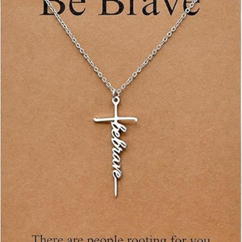 Faith Cross Pendant Necklace for Women Religious Christian Jewelry Mother's Day Gifts for Women
