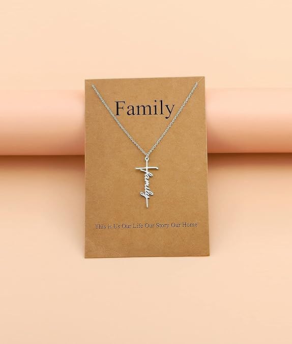 Faith Cross Pendant Necklace for Women Religious Christian Jewelry Mother's Day Gifts for Women