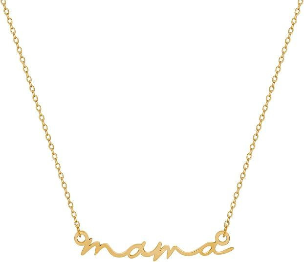 Mama Necklaces for Women, Gifts for Mother, 14K Gold Plated Dainty Necklace Non Tarnish Jewelry, Gifts for New Mom