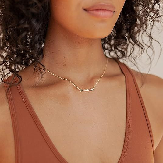 Mama Necklaces for Women, Gifts for Mother, 14K Gold Plated Dainty Necklace Non Tarnish Jewelry, Gifts for New Mom
