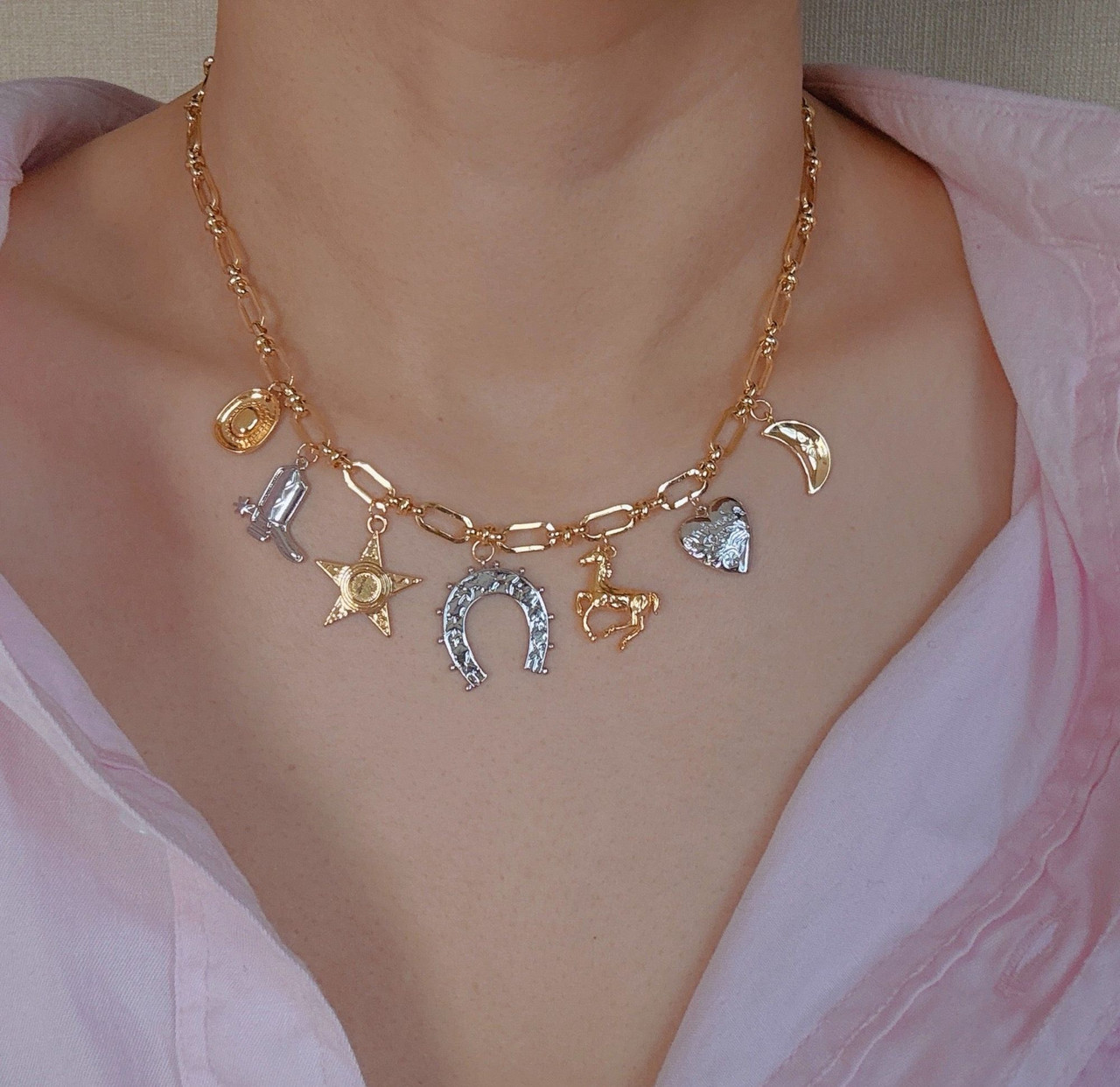 Wild Western Multi Charm Necklace