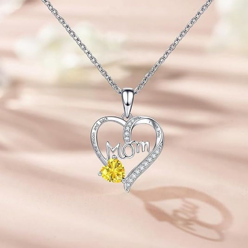Female Love Pendant Necklace, Mother's Day Gift for Mom, I Love Mom (Comes with Gift Box)