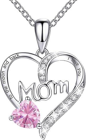 Female Love Pendant Necklace, Mother's Day Gift for Mom, I Love Mom (Comes with Gift Box)