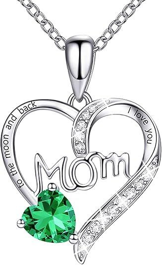 Female Love Pendant Necklace, Mother's Day Gift for Mom, I Love Mom (Comes with Gift Box)