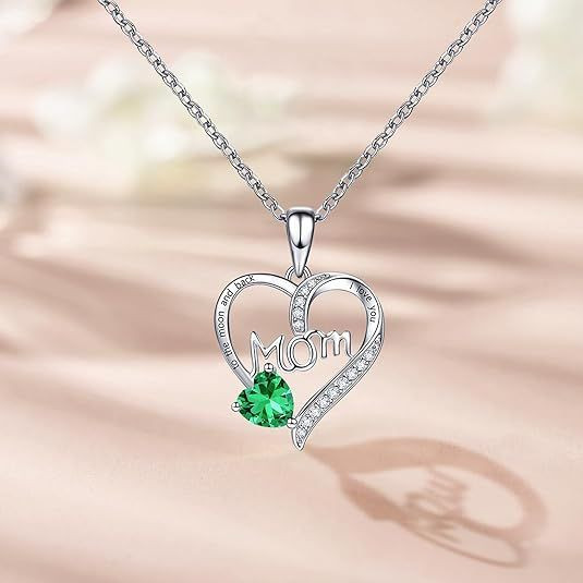 Female Love Pendant Necklace, Mother's Day Gift for Mom, I Love Mom (Comes with Gift Box)