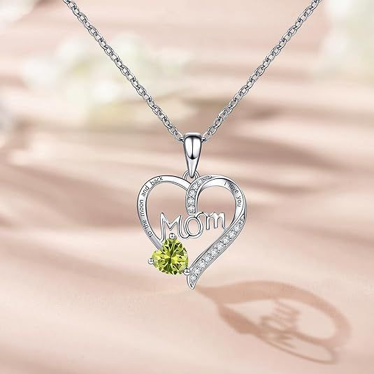 Female Love Pendant Necklace, Mother's Day Gift for Mom, I Love Mom (Comes with Gift Box)