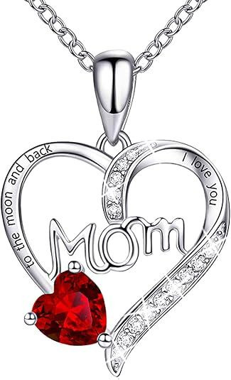 Female Love Pendant Necklace, Mother's Day Gift for Mom, I Love Mom (Comes with Gift Box)