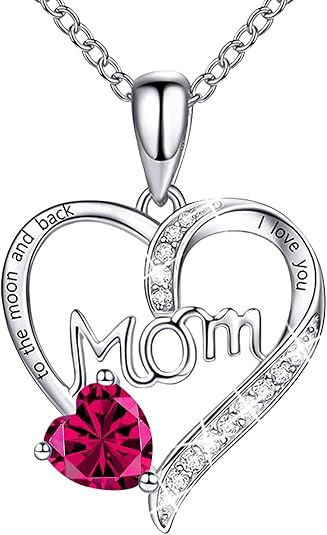 Female Love Pendant Necklace, Mother's Day Gift for Mom, I Love Mom (Comes with Gift Box)