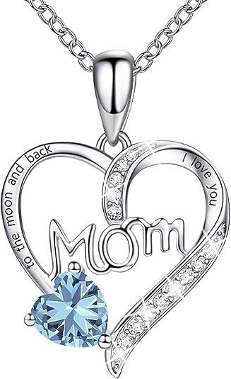 Female Love Pendant Necklace, Mother's Day Gift for Mom, I Love Mom (Comes with Gift Box)