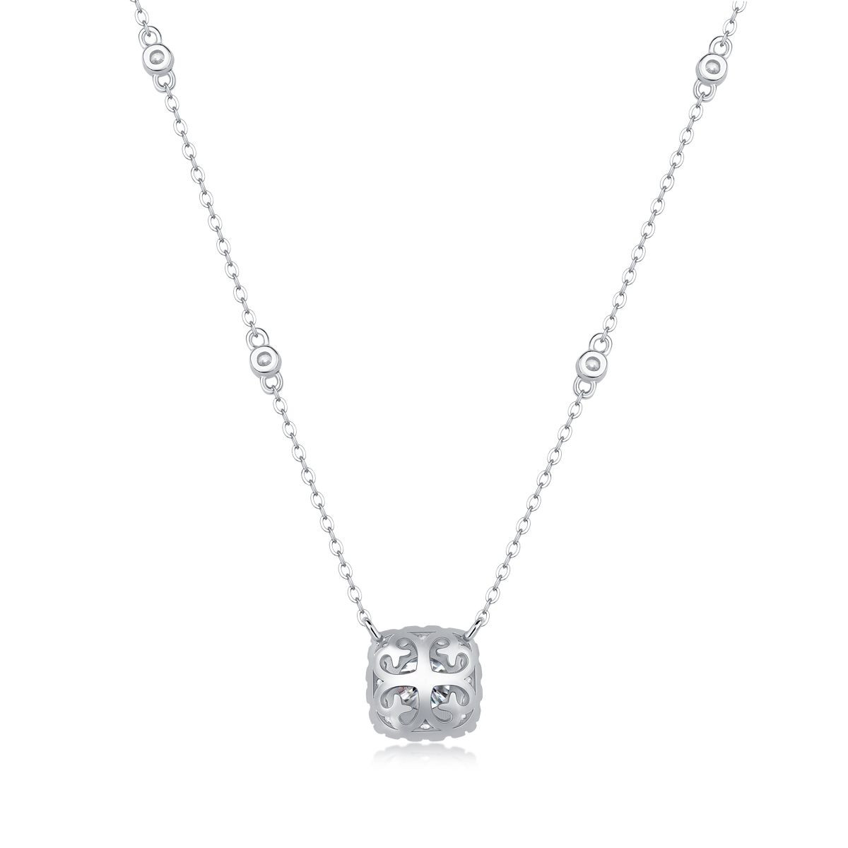 Dream - A fashionable and trendy jewelry necklace pendant set with 1-carat Moissan diamond S925 sterling silver and platinum-plated diamond