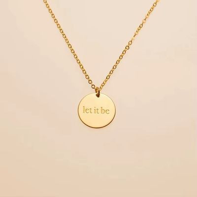 Faith based necklace - "let it be" "be still"