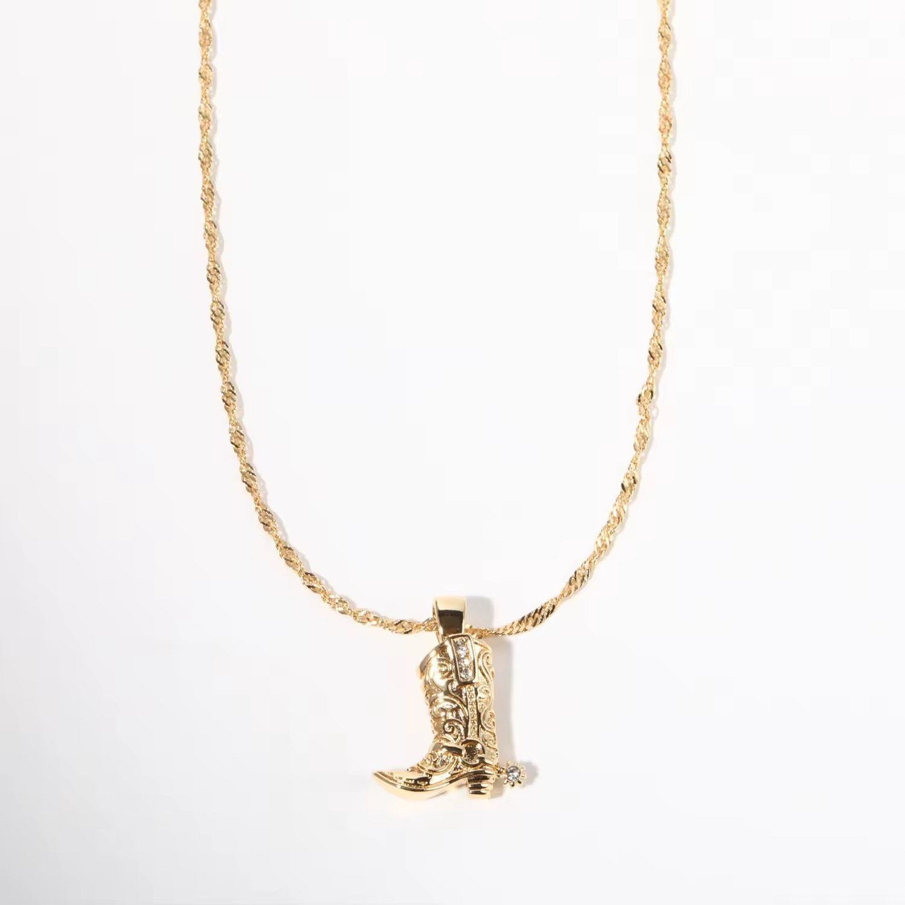 Cowboy/ Cowgirl boot necklace