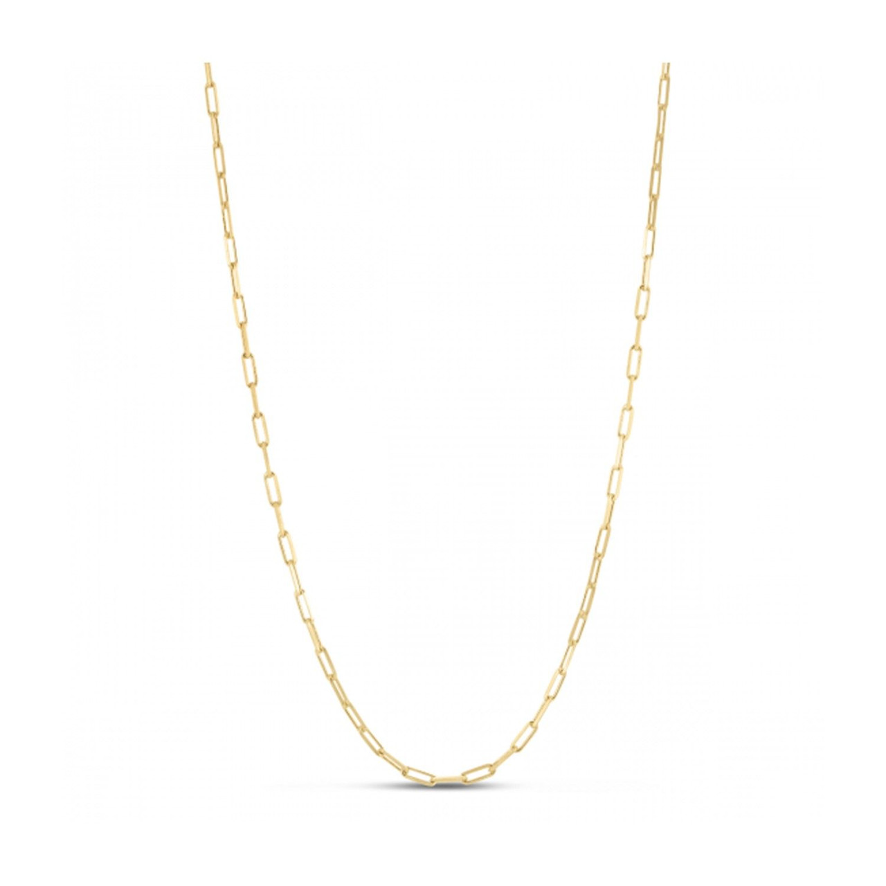Sterling Silver Gold Plated Paperclip Chain (2.50 mm)