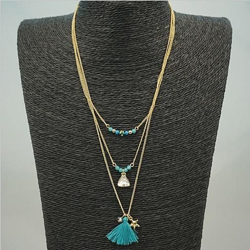 TASSEL AND TRINKETS Layered Necklace