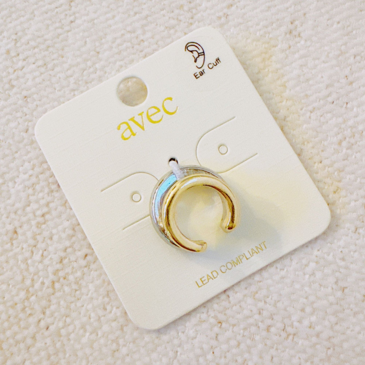 Dual Tone Ear Cuff – Sleek Gold and Silver No-Piercing Earring