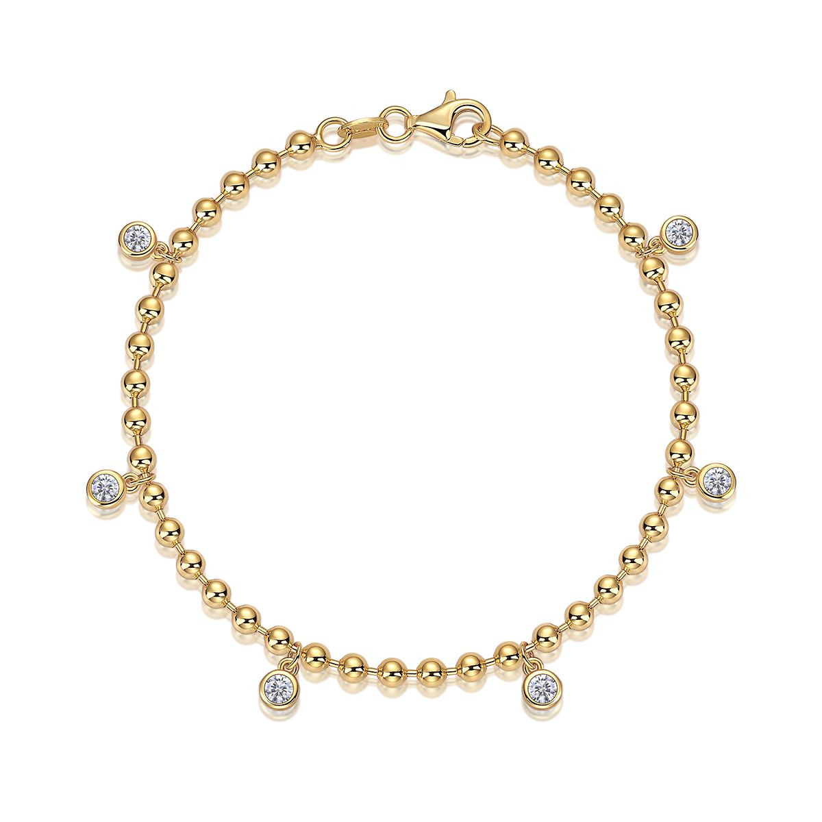 Wind Chime - Made of morganite, 925 sterling silver and platinum-plated diamonds, it is a fashionable jewelry bracelet and a luxurious silver accessory.