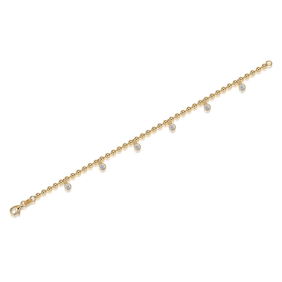 Wind Chime - Made of morganite, 925 sterling silver and platinum-plated diamonds, it is a fashionable jewelry bracelet and a luxurious silver accessory.