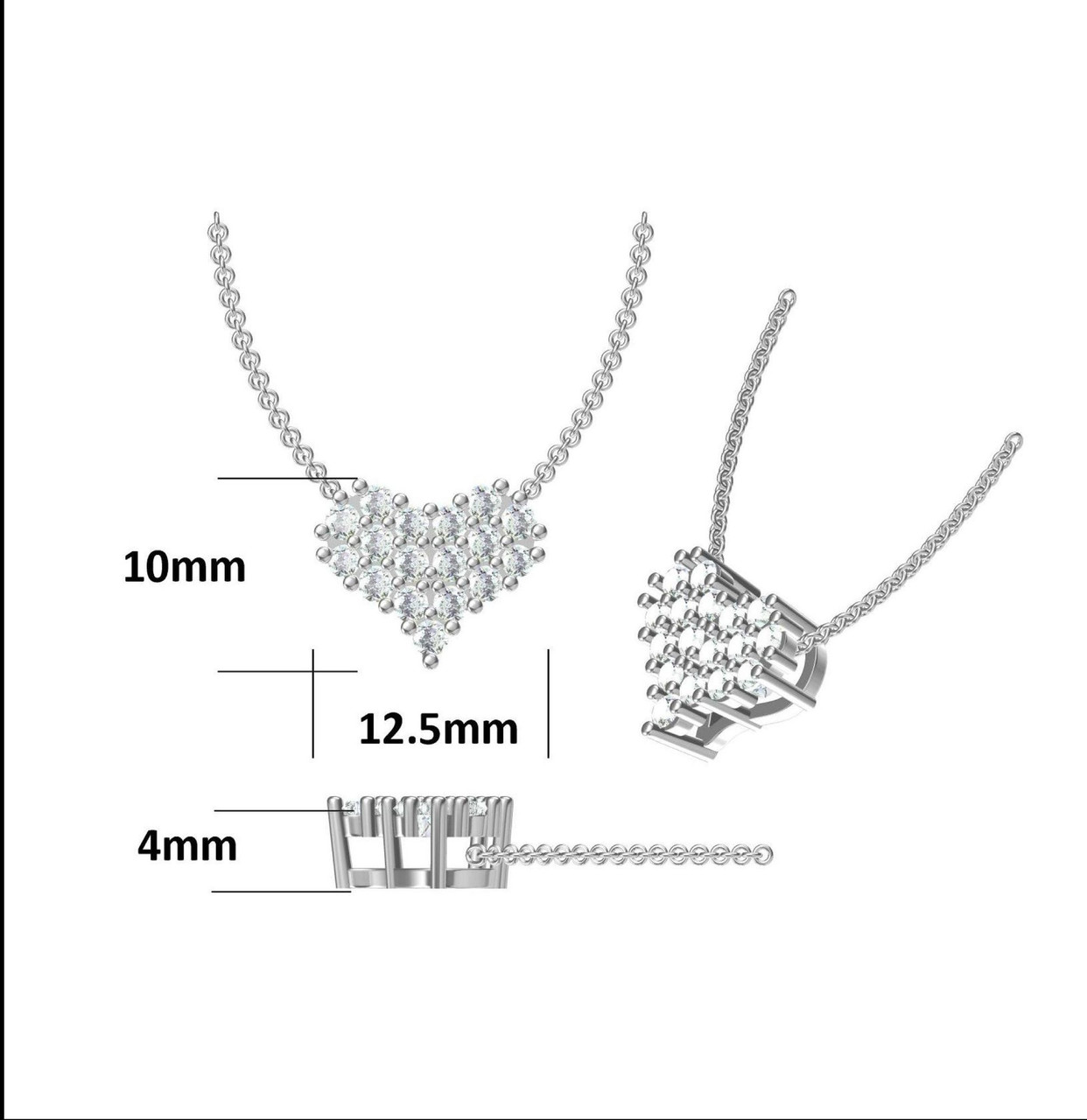 A fashionable and popular jewelry necklace pendant set, featuring Monnes stone, made of 925 silver and plated with platinum diamonds.