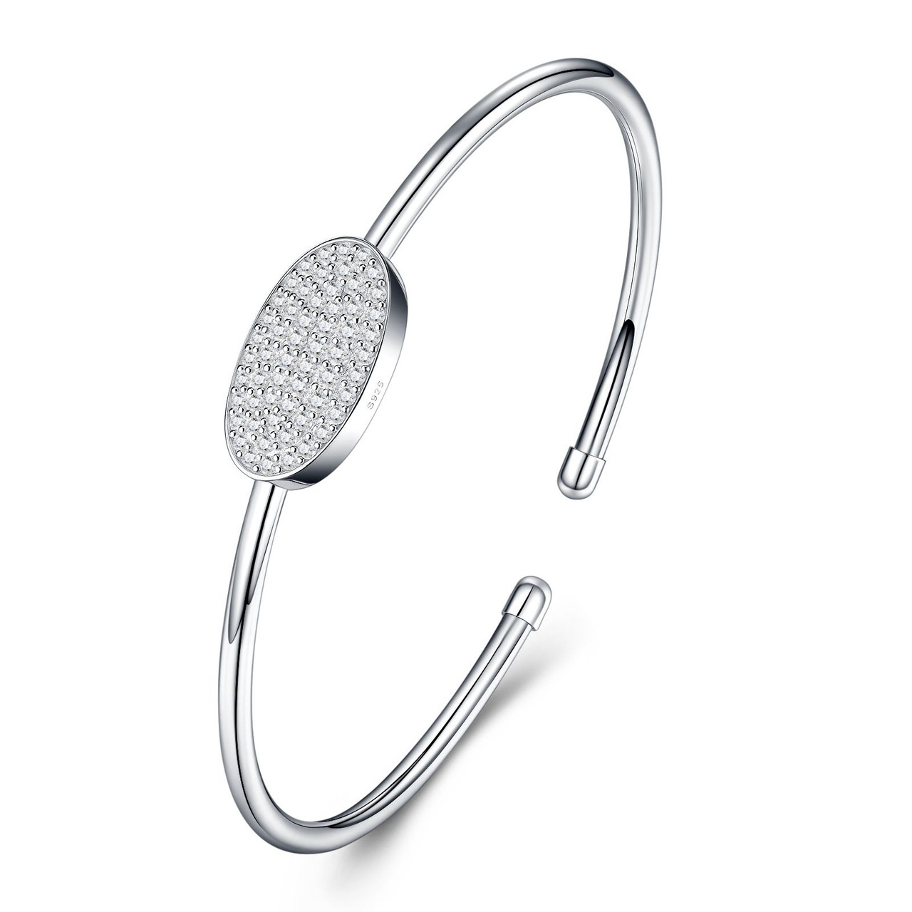 Composed of morganite, 925 sterling silver and platinum-plated diamonds, it is a fashionable jewelry bracelet and a luxurious silver accessory.