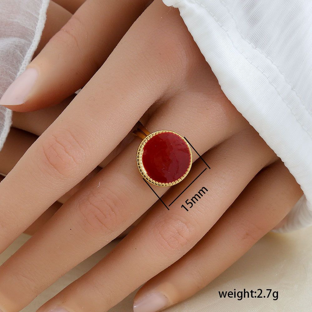 18K Gold Plated Moon Star Oval Open Ring For Women, White Enamel Celestial Crescent Moon Star Adjustable Band Ring, Minimalist Boho Aesthetic Stainless Steel Daily Wear Jewelry Gift