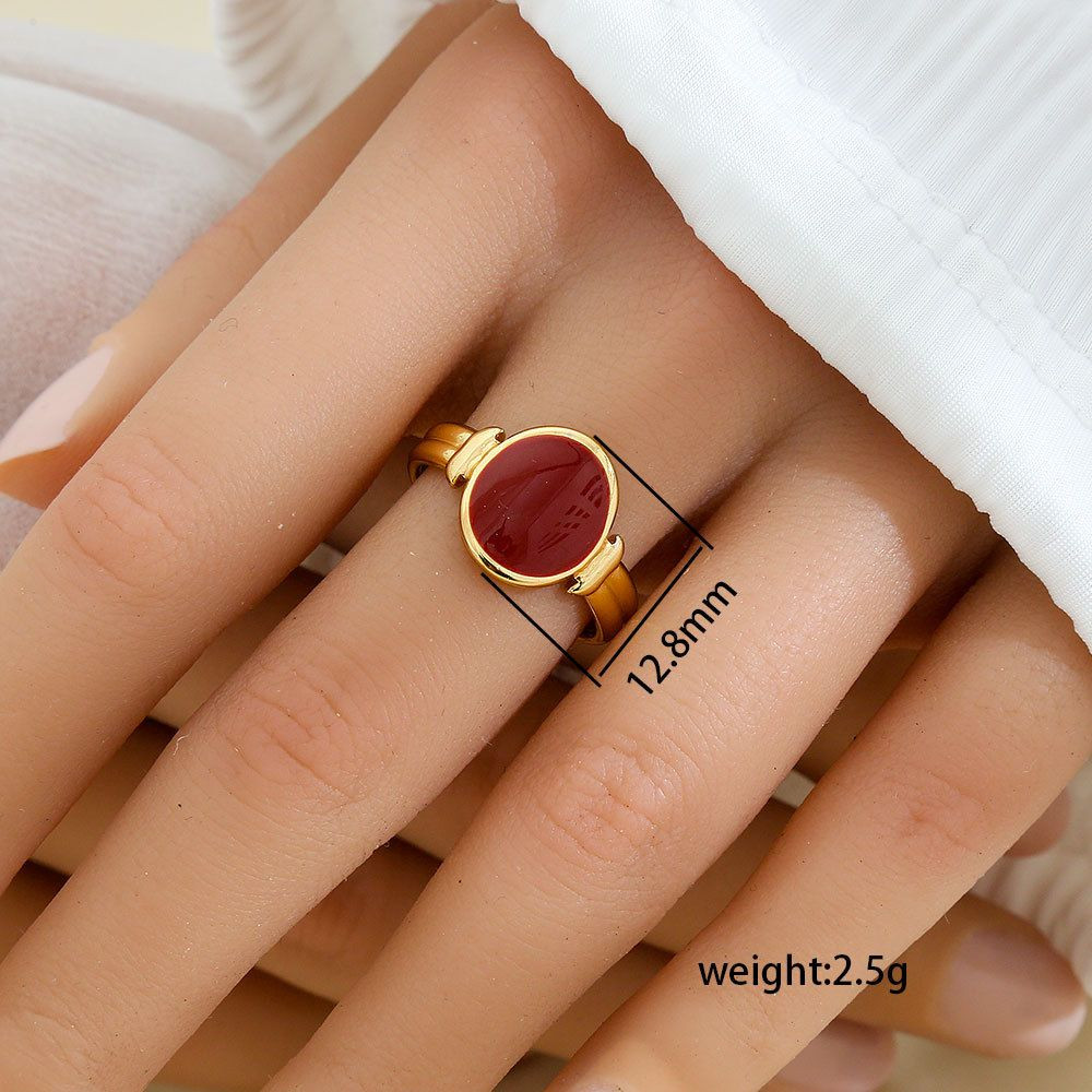 18K Gold Plated Moon Star Oval Open Ring For Women, White Enamel Celestial Crescent Moon Star Adjustable Band Ring, Minimalist Boho Aesthetic Stainless Steel Daily Wear Jewelry Gift