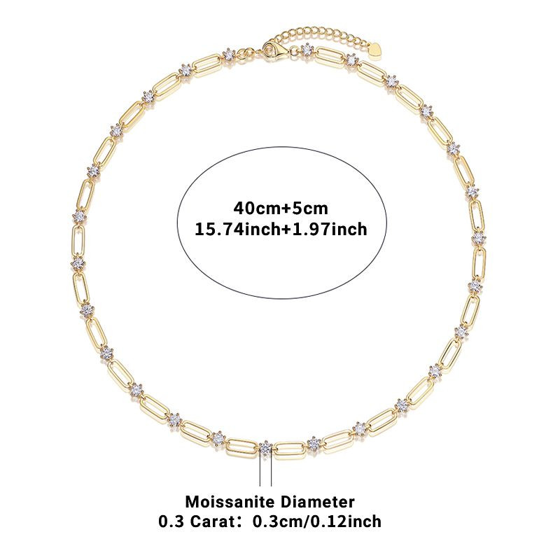 Sunlit Love - A fashionable and popular jewelry necklace pendant set, featuring Monnes stone, made of 925 silver and plated with platinum diamonds.