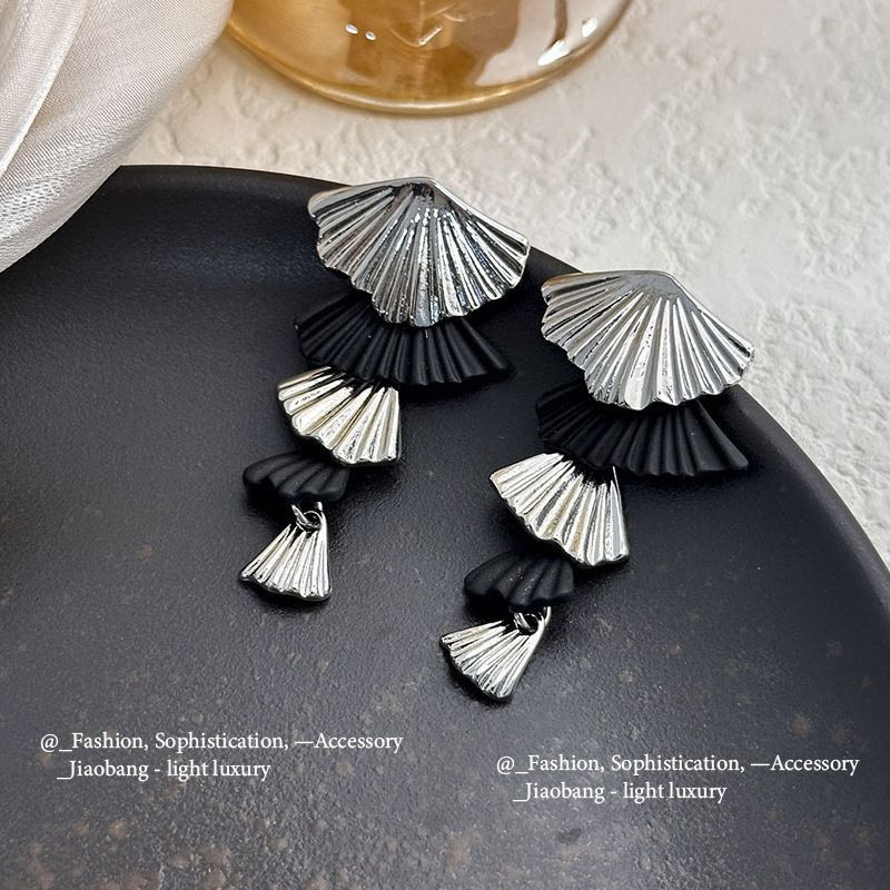 Elegant Black Enamel Square Pearl Drop Earrings for Women, 4Pcs Princess Cut Cubic Zirconia Sparkling Dangle Earrings, Luxury Vintage Formal Wedding Party Jewelry Gift