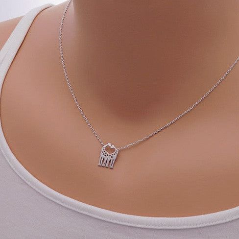 LOVE IS TALL Giraffe Love Necklace And Earrings Set of 3